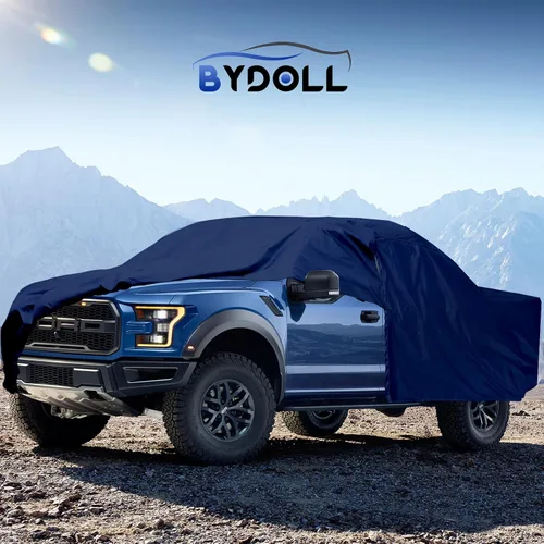 Vista 7 de BYDOLL Funda para Coche Camión RAM 1500 Impermeable Todo Clima 6 Capas A Prueba de Nieve Resistente al Viento Protector de Granizo Cubiertas