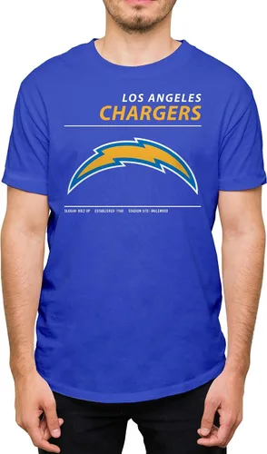 Vista 25 de Hybrid Sports NFL - Team Logo and Stats - Adult Unisex Short Sleeve Fan T-Shirt for Men and Women - Officially Licensed