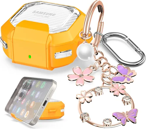 Vista 7 de Secure Lock - Funda transparente con diseño para Galaxy Buds FE (2023), Galaxy Buds2 Pro (2022), Galaxy Buds Pro (2021), Galaxy Buds 2 (2021)