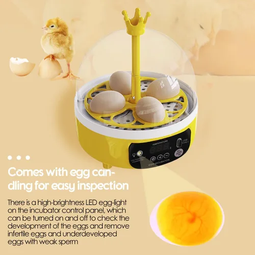 Vista 4 de Tissting Incubadora de huevos con giro manual de huevos y control de humedad, incubadoras para incubar huevos, incubadora de aves de corral