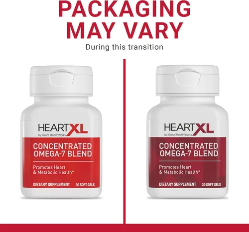 Vista 4 de HeartXL Omega-7 Blend Apoyo a la salud cardiovascular - Promueve el metabolismo saludable - Suplemento de salud cardíaca sin gluten - 30 geles suaves