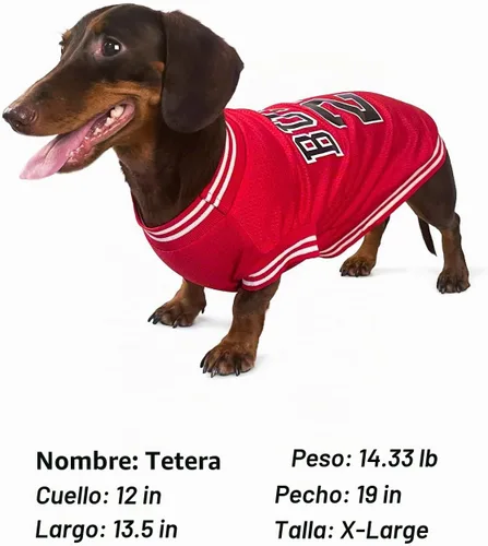 Vista 4 de Ropa para perros Camiseta transpirable de malla de baloncesto, ropa para mascotas, ropa deportiva para cachorros, camisa para perros de moda de Azul