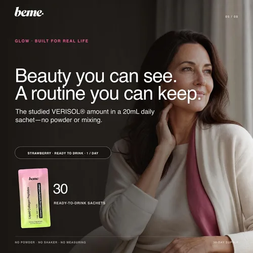 Vista 5 de BeMe Colágeno líquido Glow para mujer – VERISOL bovino, 30 paquetes