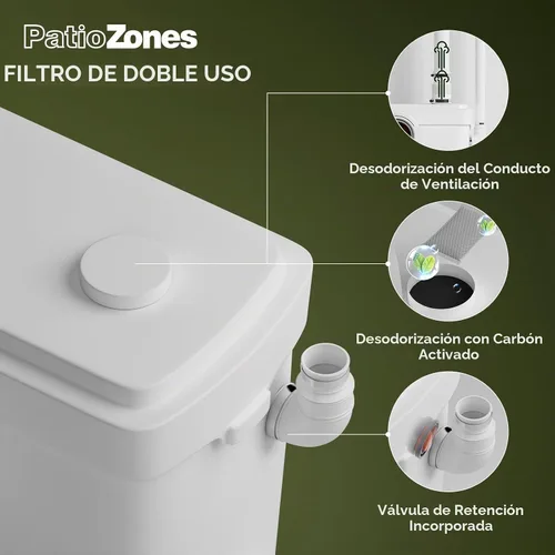 Vista 7 de Sistema de inodoro macerador 750MAX con bomba de molinillo macerador de elevación de 36 pies
