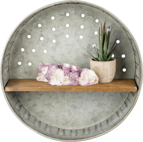 Vista 6 de Primitives by Kathy 38024 Estante de pared envejecido, metal y madera
