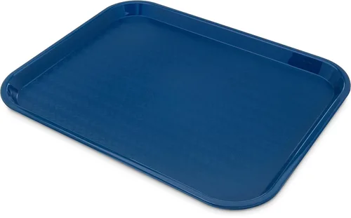 Vista 4 de Carlisle FoodService Products Bandeja de plástico para café de comida rápida, 14 x 18 pulgadas, bandeja de comida rápida de plástico negro y café