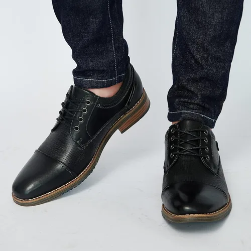 Vista 6 de Arkbird Zapatos de vestir para hombre, zapatos formales de cuero Oxford modernos para ocasiones de negocios y derby