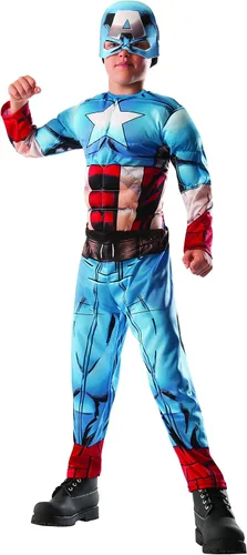 Vista 3 de Marvel Avengers 2 en 1 - Disfraz de HulkCapitán América, talla grande