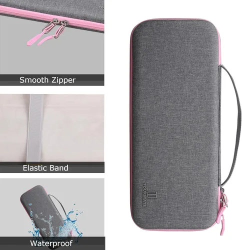 Vista 6 de Tourmate Funda rígida de almacenamiento para Logitech K400 Plus/MX - Funda de viaje para Logitech POP Keys Touch TV/Keychron K1 teclado (solo caja)