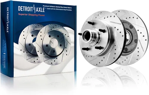 Vista 50 de Detroit Axle - Rotores de freno delanteros para Lexus GS350 GS430 GS450h GS460 IS200t IS250 IS300 IS350 Reemplazo de rotores de freno perforados