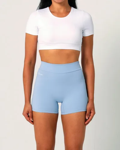 Vista 3 de Danysu Pantalones cortos de entrenamiento con corte en V, pantalones cortos de entrenamiento de cintura alta, pantalones deportivos para gimnasio