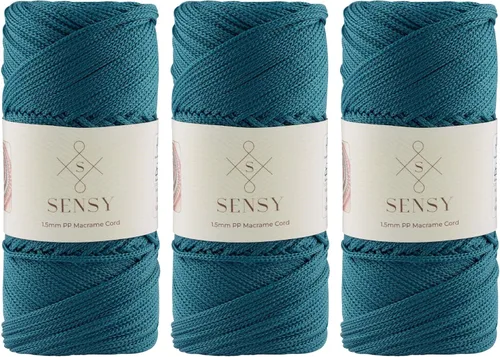 Vista 38 de Sensy Premium Cuerda de Poliéster 1.5mm (0.059 pulgadas) 164 Yardas Cuerda de Polipropileno 100% Cuerda de Macramé 1.5mm Cuerda para Bolsa