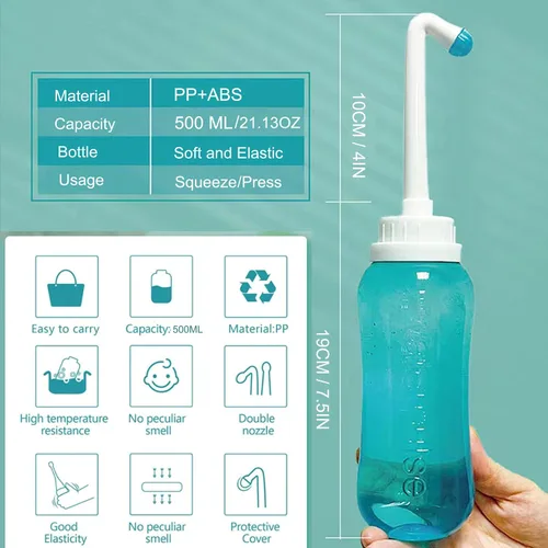 Vista 6 de Peri Botella para artículos esenciales posparto y cuidado perineal, spray portátil de mano para limpieza perineal para menstruación femenina