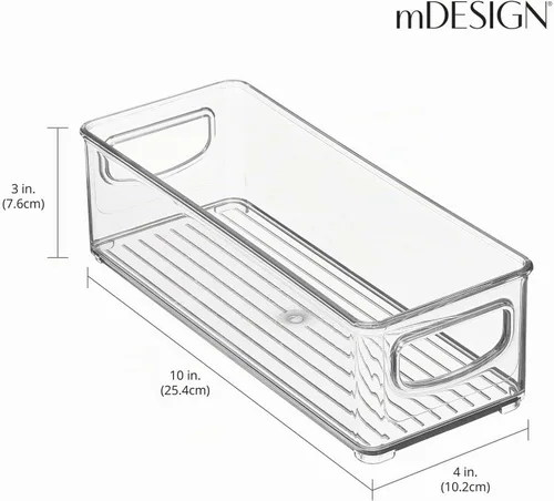 Vista 3 de Cajones organizadores de plástico para el almacenamiento de alimentos y despensas de cocina de mDesign