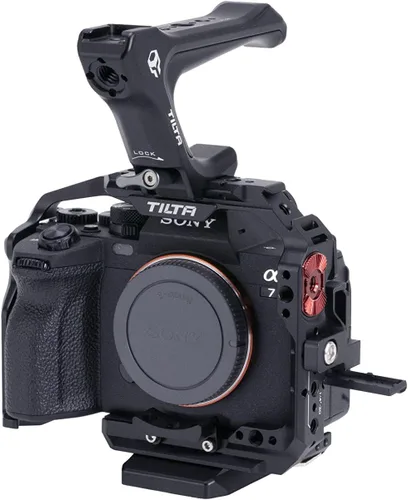 Vista 6 de Jaula para cámara Tilta compatible con Sony a7 IV, a1, S3, R4, 73, R3, A9 Pro Kit Mango superior compacto, mango lateral de alimentación