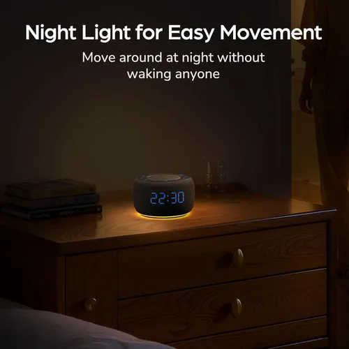 Vista 11 de BUFFBEE Reloj despertador con altavoz Bluetooth con radio FM, sonido de alta fidelidad, atenuador de rango completo, radio despertador enchufado