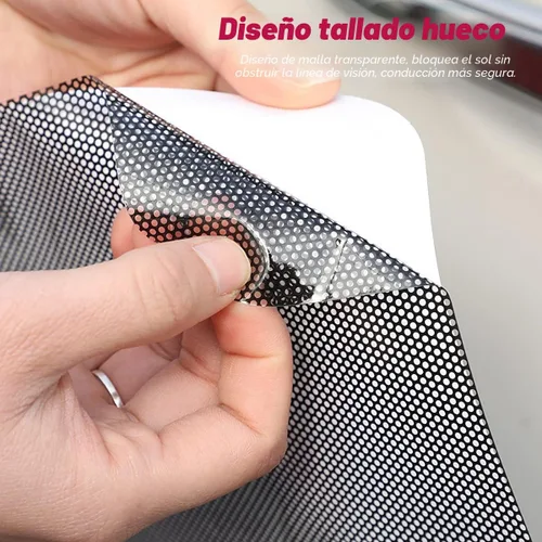 Vista 3 de Parasoles laterales para ventanas de coche, 4 piezas de películas adhesivas de sujeción estática, protector de rayos UV y privacidad, reutilizables