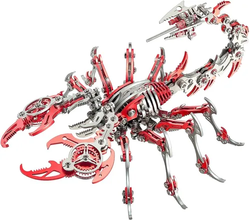 Vista 9 de Rompecabezas de escorpión de metal 3D para adultos: rompecabezas 3D, kits de modelos de metal para construir bricolaje rompecabezas mecánico