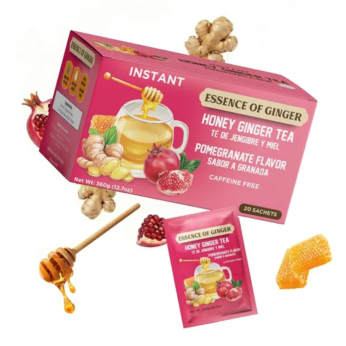 Vista 11 de Life Plus Style Gourmet Essence of Ginger Honey Ginger Canela, té de hierbas 20 paquetes de té instantáneo en polvo, sin cafeína, mezcla de canela