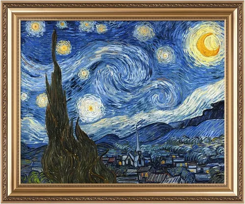 Vista 44 de IPIC - Campo de trigo con cuervos, reproducción artística de Vincent Van Gogh. Lienzo de giclée para decoración del hogar 10#F (20 x 16)