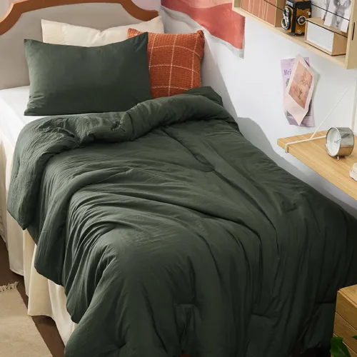 Vista 54 de Bedsure Juego edredón suave prelavado individual/individual XL, 365 días, cálido relleno alternativo GentleSoft™, 1 edredón ligero:68x88 pulgadas