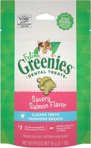 Vista 11 de Greenies Feline Natural Dental Cat Treats, Catnip Flavor, 2.1 oz
