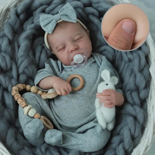 SCOM Muñecas realistas de bebé Reborn – 18 pulgadas de silicona bebé niña con anatómicamente correcto, muñecas realistas de la vida real con vinilo