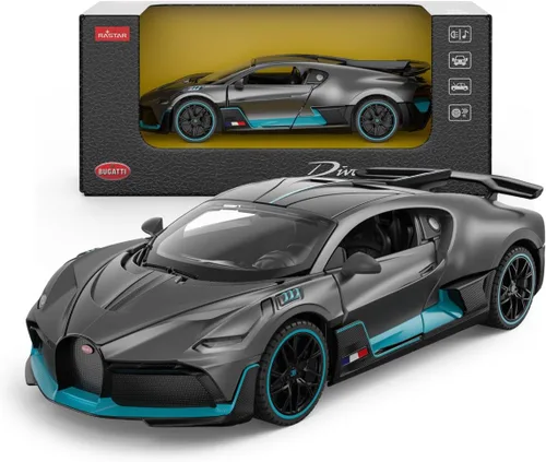 Vista 6 de RASTAR 1/32 - Auto fundido a presión con licencia oficial para Bugatti DIVO, gris