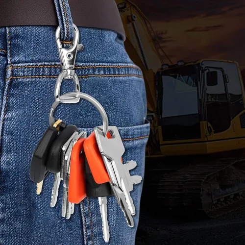 Vista 6 de 10 piezas Juego de llaves para equipo pesado, kit de llave maestra de encendido para construcción compatible con John Deere Hitachi Case New Holland