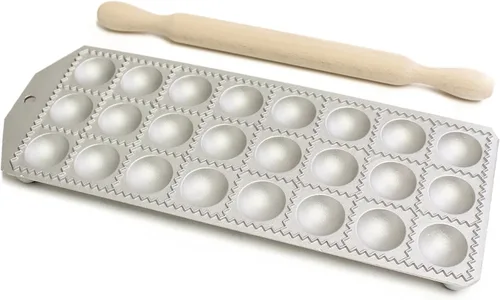 Vista 3 de Paderno World Cuisine Máquina de ravioles de 12 piezas con rodillo, gris