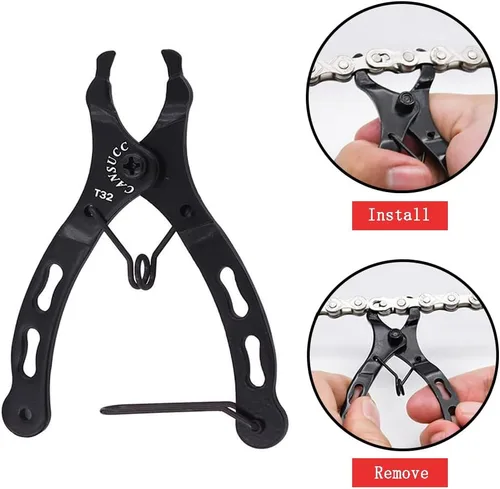 Vista 3 de Herramienta de cadena de bicicleta, kit de herramientas de reparación de cadena de bicicleta, juego de herramientas de alicates para bicicleta con 5