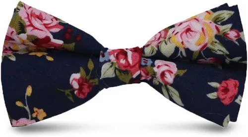 Vista 5 de Dan Smith Pajaritas de algodón para hombre de 25.6 pulgadas, tamaño de cuello, con clip, ajustable, floral, juego de pañuelo