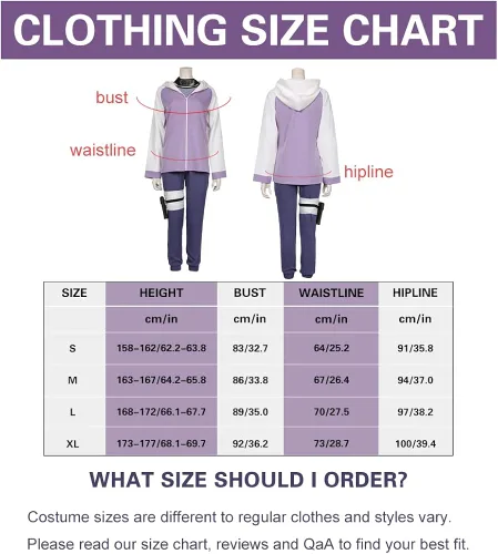 Vista 6 de Metaparty Hinata - Disfraz de Hyuga para cosplay, conjunto de sudadera con capucha Hinata con protector de frente, bolsa Kunai para mujer