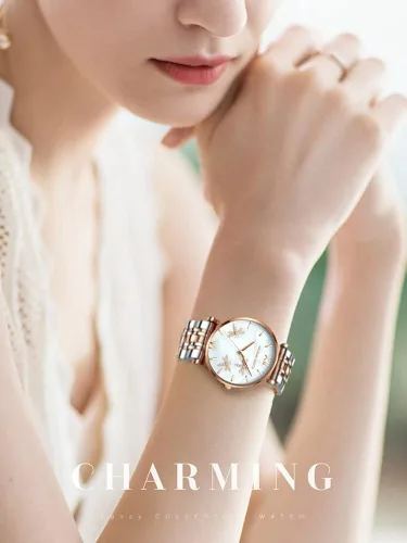 Vista 6 de Hannah Martin Reloj de moda para mujer, vestido de lujo, reloj de cuarzo para mujer, Moda de lujo