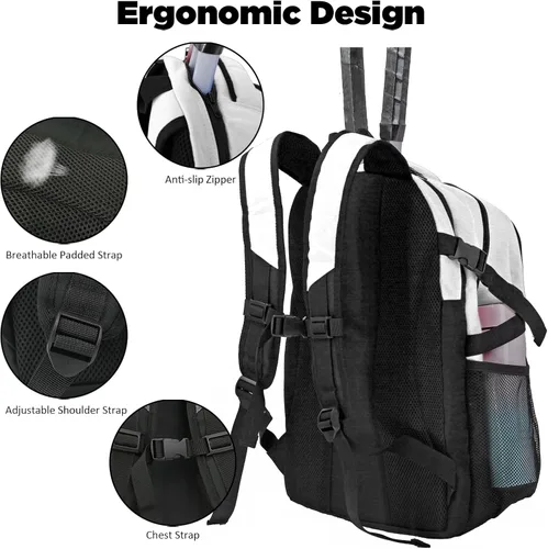 Vista 5 de Mochila para raqueta de tenis WOLT - Mochila grande para raqueta de tenis para hombres y mujeres - Compartimento ventilado para zapatos - Capacidad