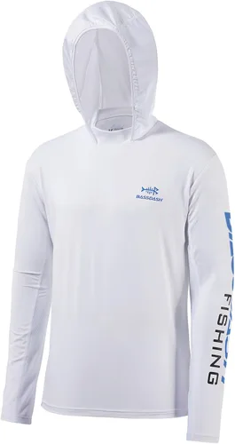 Vista 9 de BASSDASH UPF 50+ - Sudadera con capucha para hombre, protección solar UV, manga larga, rendimiento