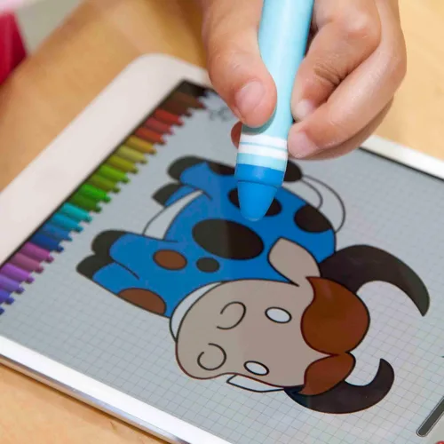 Vista 6 de BoxWave Stylus Pen compatible con Kindle Fire HDX 7 (3ª generación 2013) – KinderStylus, con forma de crayón, lápiz capacitivo grueso para niños