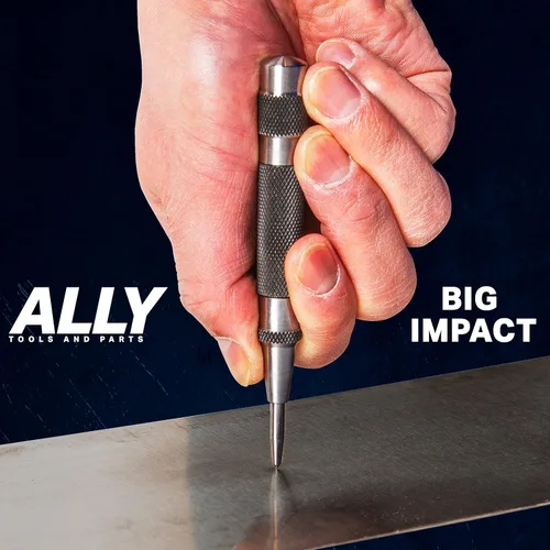 Vista 4 de ALLY Tools - Perforadora central automática resistente con acero endurecido, 2 unidades de punzón central automático de alta calidad
