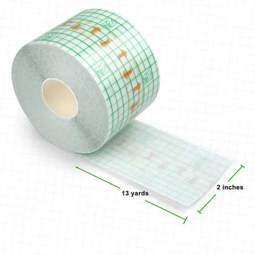 Vista 9 de LotFancy - Vendaje de cuidado posterior para tatuajes, rollo de 2 pulgadas x 13 yardas, impermeable, transparente Transparent Film Dressing