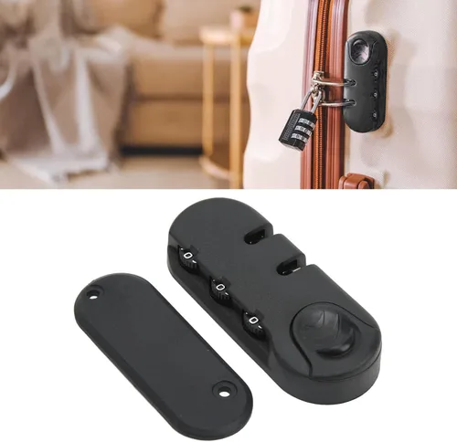 Vista 3 de Cerradura de equipaje de aleación de zinc, cerradura de contraseña de maleta de 3 dígitos, aspecto negro esmerilado para viajes