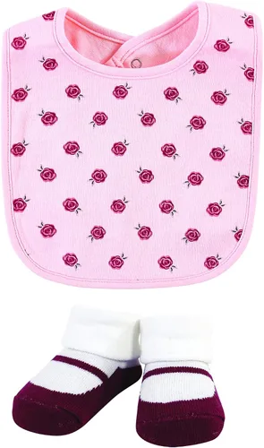Vista 181 de Hudson Baby Conjunto de babero y calcetines unisex de algodón para bebé
