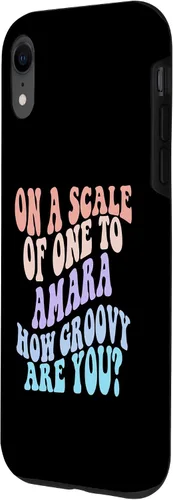 Vista 2 de iPhone XR AMARA Cute Retro Girls Groovy AMARA Personalized Name Case