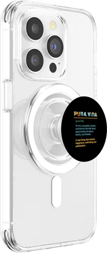 Vista 3 de Pura Vida Definition Happiness & Simple Life Centroamérica PopSockets MagSafe PopGrip para iPhone