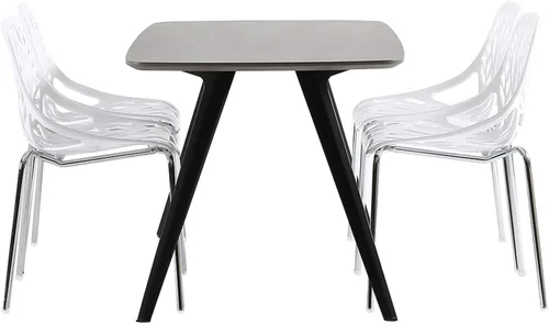 Vista 3 de gt2-zj 4pcs Bird's Nest Style Silla de salón Color blanco