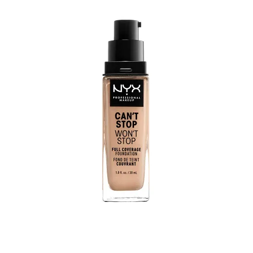 Vista 31 de NYX PROFESSIONAL MAKEUP Can't Stop Won't Stop - Base de maquillaje, 24 horas de cobertura total y acabado mate, cálido 16.7 Cálido