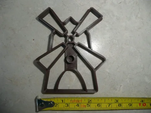 Vista 5 de WINDMILL - Sello de galletas detallado de madera antigua estilo holandés fabricado en Estados Unidos PR4499