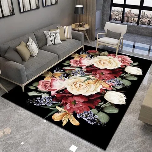 Vista 35 de Tapete redondo de mármol verde esmeralda, lavable, pequeño círculo, para dormitorio, sala de estar, alfombra moderna abstracta circular, 2 pies