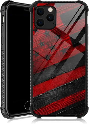 Vista 21 de DJSOK Funda para iPhone 11, Fundas para iPhone 11 con diseño de bandera de la policía estadounidense para hombres y mujeres, Funda trasera