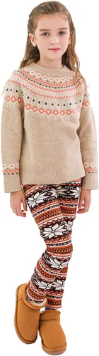 Vista 6 de TODDOR Paquete de 3 leggings cálidos para niñas, leggings de invierno con forro polar grueso para niños, longitud al tobillo, pantalones elásticos