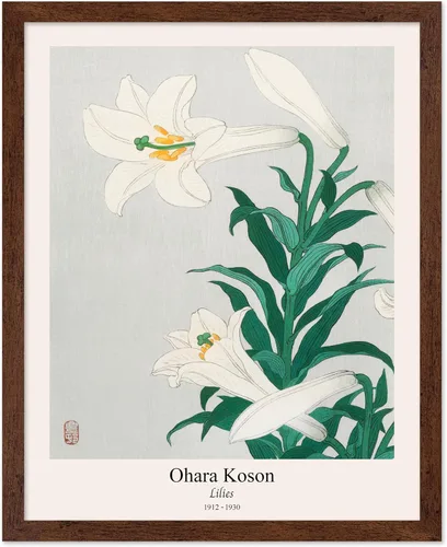 Vista 10 de Poster Master Vintage Ohara Koson Poster - Retro Blooming Lotus Flowers Print - Japanese Art - Flower Illustration - Aesthetic Design - Floral